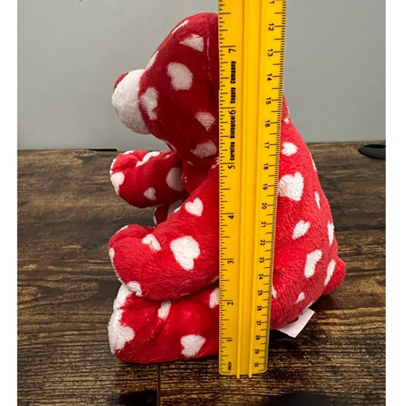 Ty Pluffies Collection‎ Dreamly the Red Bear with White Hears Plush  2011 - Picture 7 of 7
